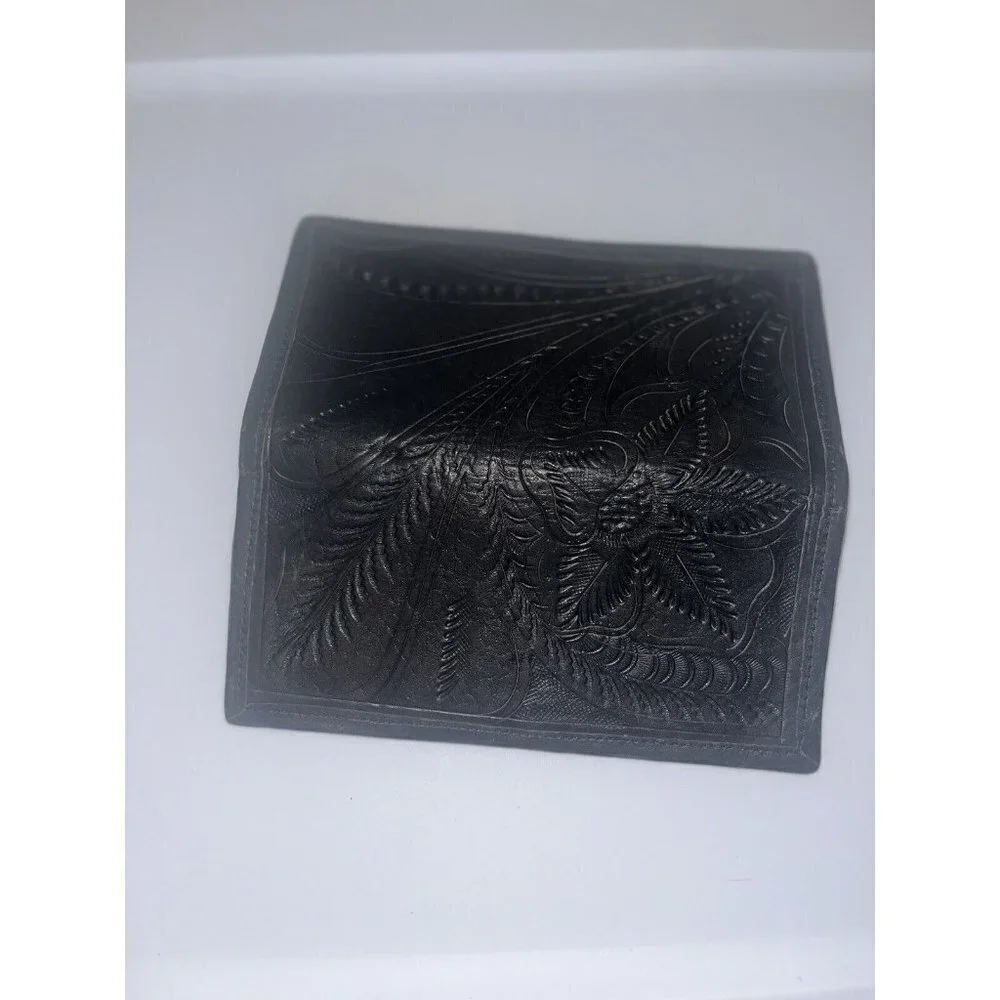 J.L. SALDIVAR hand Tooled Leather Black